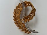 un gros plan d'une broche sertie de diamants