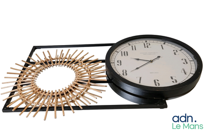 a clock that is sitting on top of a table