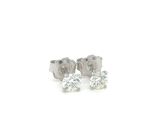 pair of diamond stud earrings on a white background