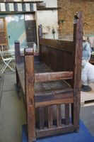 Grand banc de couvent espagnol ancien - bois massif - H : 13… (photo 2)