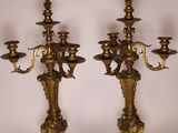 paire de candélabres anciens en laiton