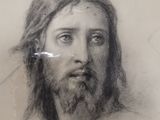 une image représentant un dessin de Jésus aux cheveux longs et à la barbe