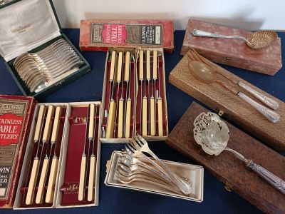 Carton cpt : couteaux lames inox et manche en corne en métal…