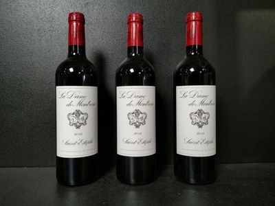 3 bouteilles de vin rouge La Dame de Montrose St-Estèphe 201… - Photo 1