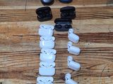 a lot of items that are sitting on a wooden table