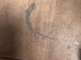 the bottom of a pair of brown leather shoes with a brown sole