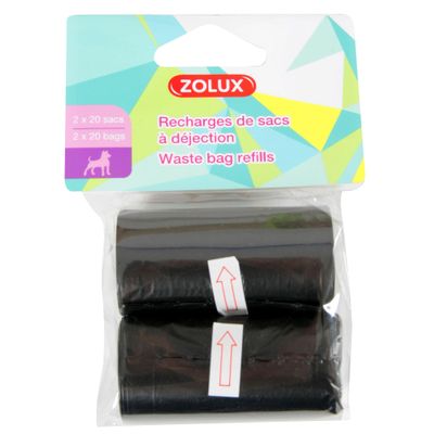 ZOLUX - Sacs à déjection canine - 40 sacs noirs - Hygiène et…