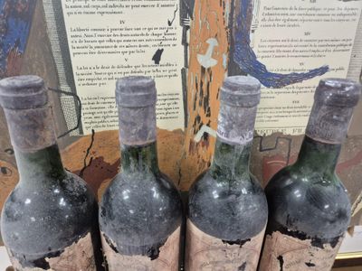 Quatre bouteilles Château Gloria Saint Julien 1971