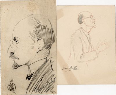 deux dessins représentant un homme moustachu, un homme moustachu, un homme moustachu et un homme moustachu
