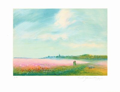 Claude Claude MANOUKIAN (1936-) - Promenade dans les champs,…