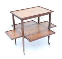 Table à thé en bois de placage "Burlwood Golding" de forme r… (photo 3)