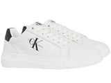 a white sneakers with a monogram logo on the side