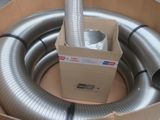 a cardboard box that has a bunch of duct hoses inside of it