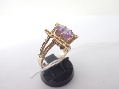 Bague  or et améthyste, circa, 1970 poids : 7,3 grs TDD : 51 - Photo 1