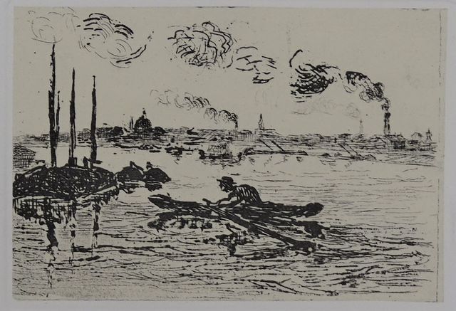 Armand GUILLAUMIN (1841-1927) « La seine à Charenton (Le rameur) ...