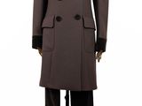 Manteau Peale marron à double boutonnage pour homme, présenté sur un mannequin