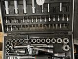 a tool kit that is sitting on a pallet