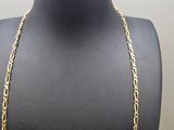 a close up of a gold chain necklace on a mannequin
