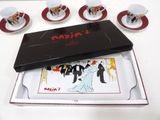 a tray with a picture of a couple on it