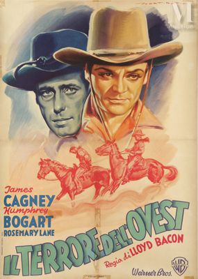 a poster for a western movie starring a cowboy and a woman