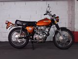 a motorcycle that is parked in a parking garage