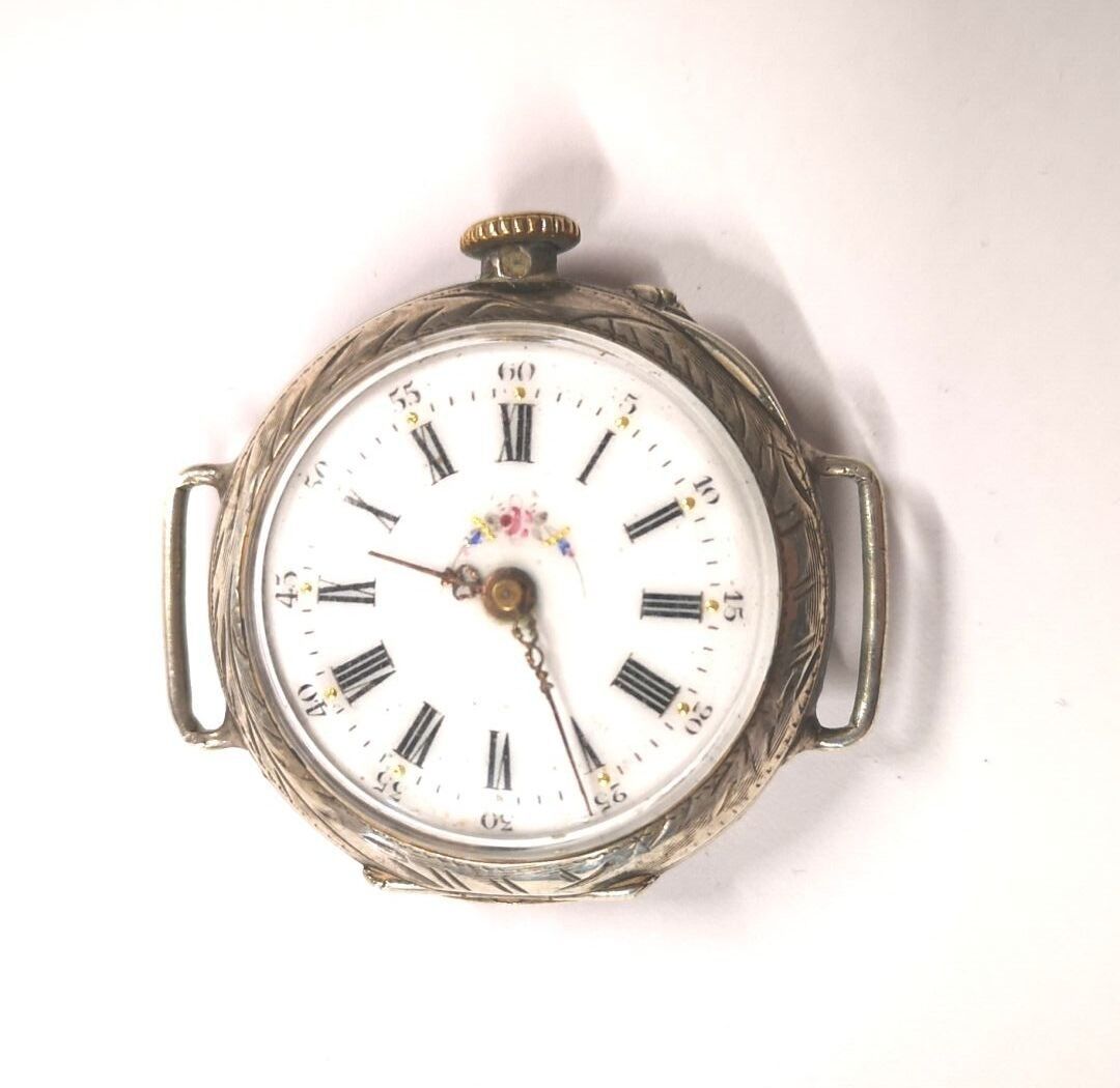 MONTRE DE COL en ARGENT 800 millièmes, poinçon crabe, orfèvr…