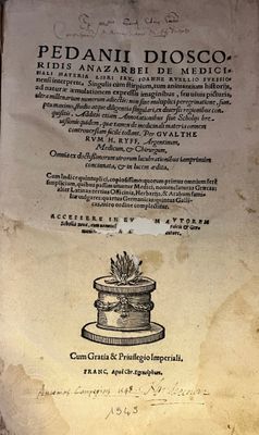 an old book with a picture of a cake on it