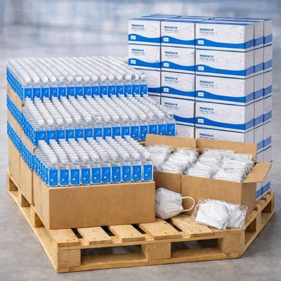 Palette 2000 flacons de gel hydroalcoolique format de poche … - Photo 1