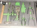 many tools that are in the drawer of a tool box