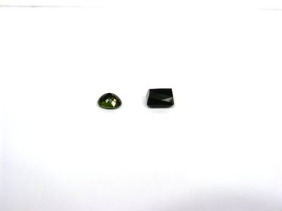 2 tourmalines vertes Octogonale 6 cts 10.2x9.3x6.4 n°2149