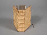 an old book that is sitting on a table