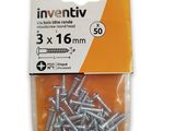 a pack of screws in a package on a white background