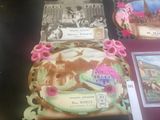 a cake with a picture of a castle on top of it
