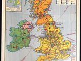 an old map of the british isles and isles of britain
