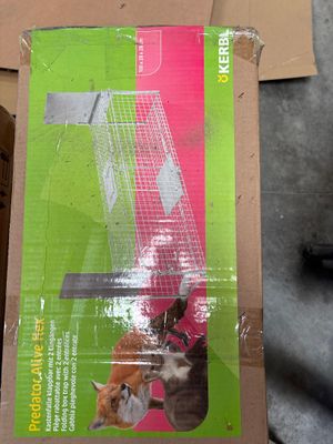 a cardboard box with a picture of a cat and a dog on it