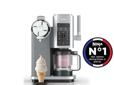 a coffee machine with an ice cream cone next to it