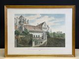 une image représentant un château avec un pont devant