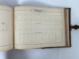 an open book on a white table with numbers on it