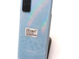 a picture of a phone with a barcode sticker on it