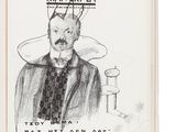 un livre sur lequel figure le dessin d'un homme en costume-cravate