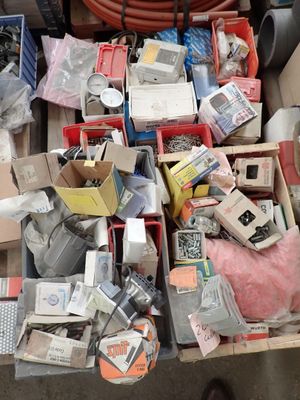 a pile of assorted items on a table