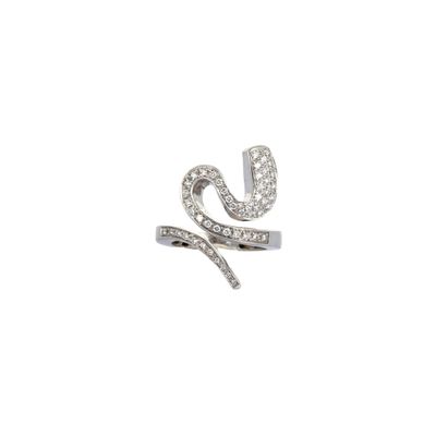 Travail contemporain Bague ouverte « Serpent stylisé » en or…