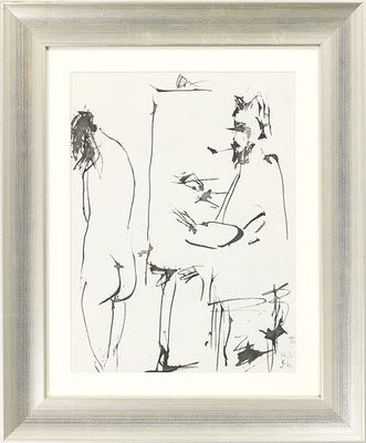"Sans titre" (1954), encadré Lithographie