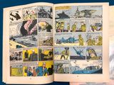a comic book open to a page with pictures of military men