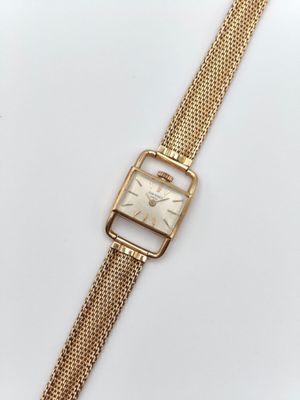 Montre DE Dame Jean Perret Geneve OR Jaune 18k Vers 1950