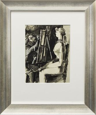 Pablo Picasso "Sans titre", encadré