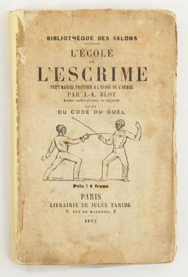 an old book with a drawing of a man and a woman on it