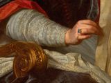 a painting of a man with a ring on his finger