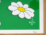 a picture of a picture of a flower on a green background