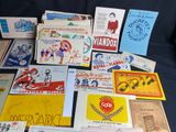 many different types of business cards on the table